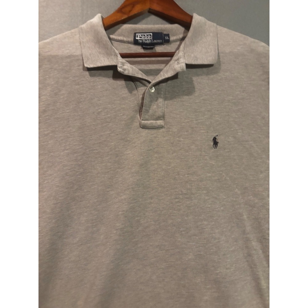 Polo by Ralph Lauren Men's XL Shirt Gray Short Sleeve Casual Logo‎ Vintage